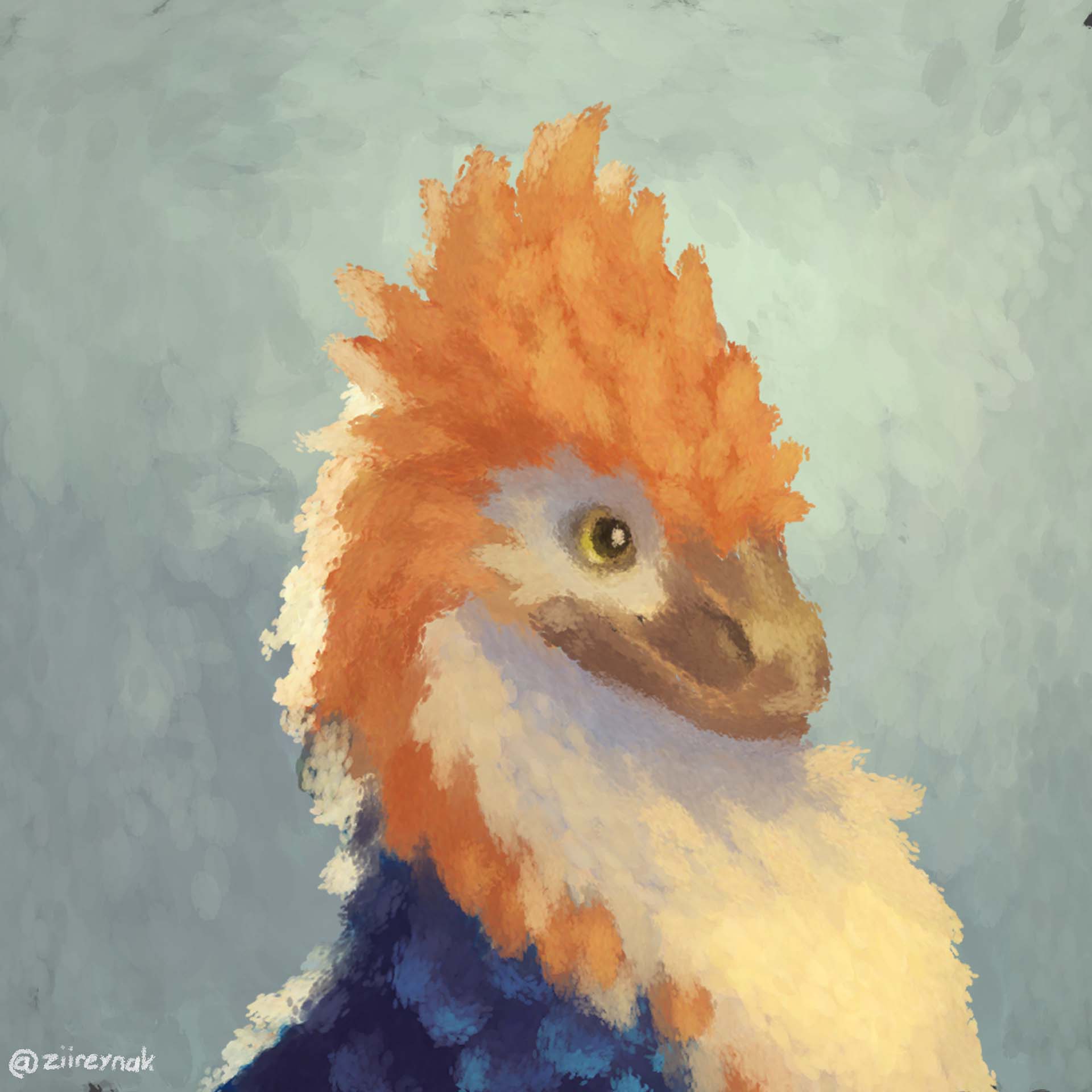 Fluffy Dino Portrait 01