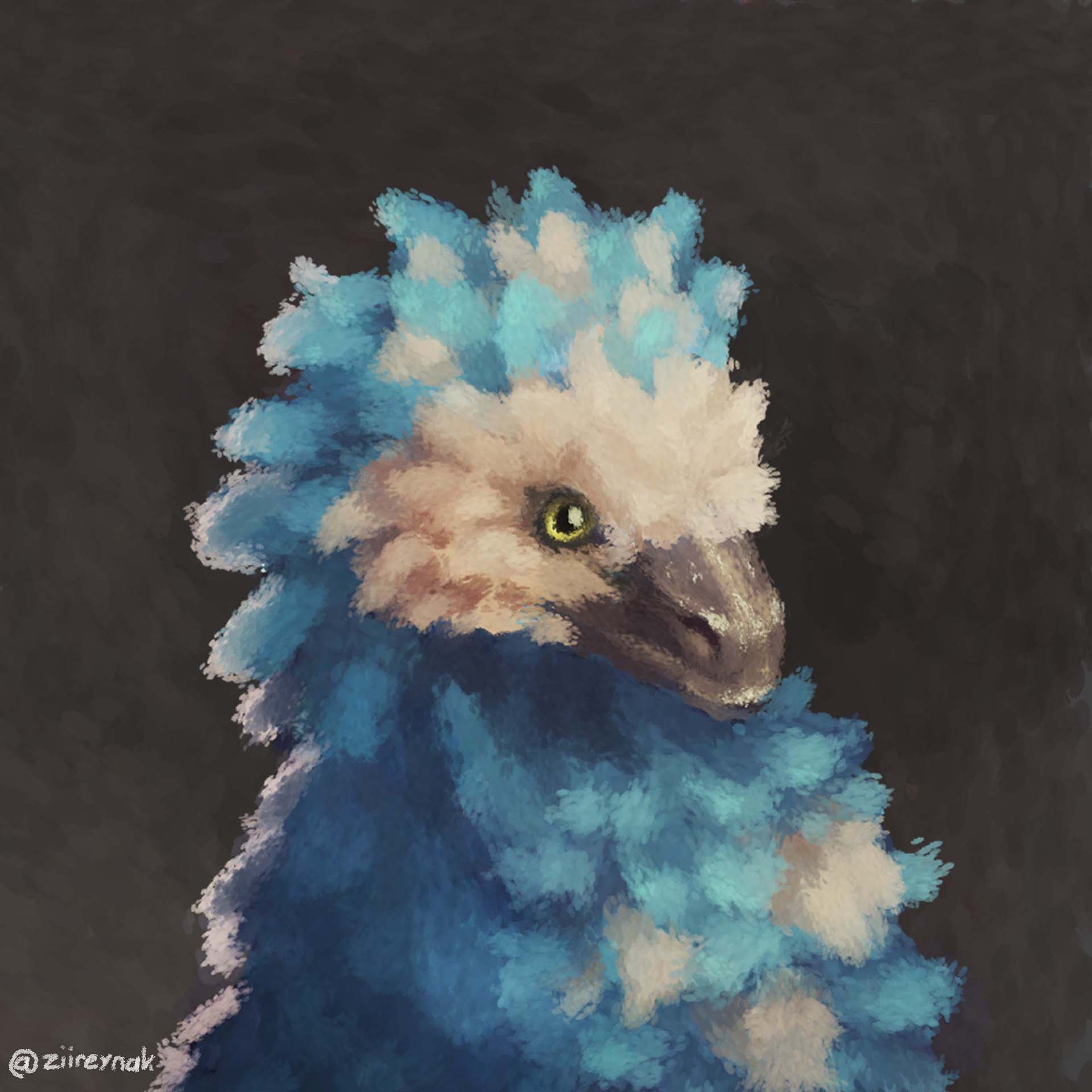 Fluffy Dino Portrait 03
