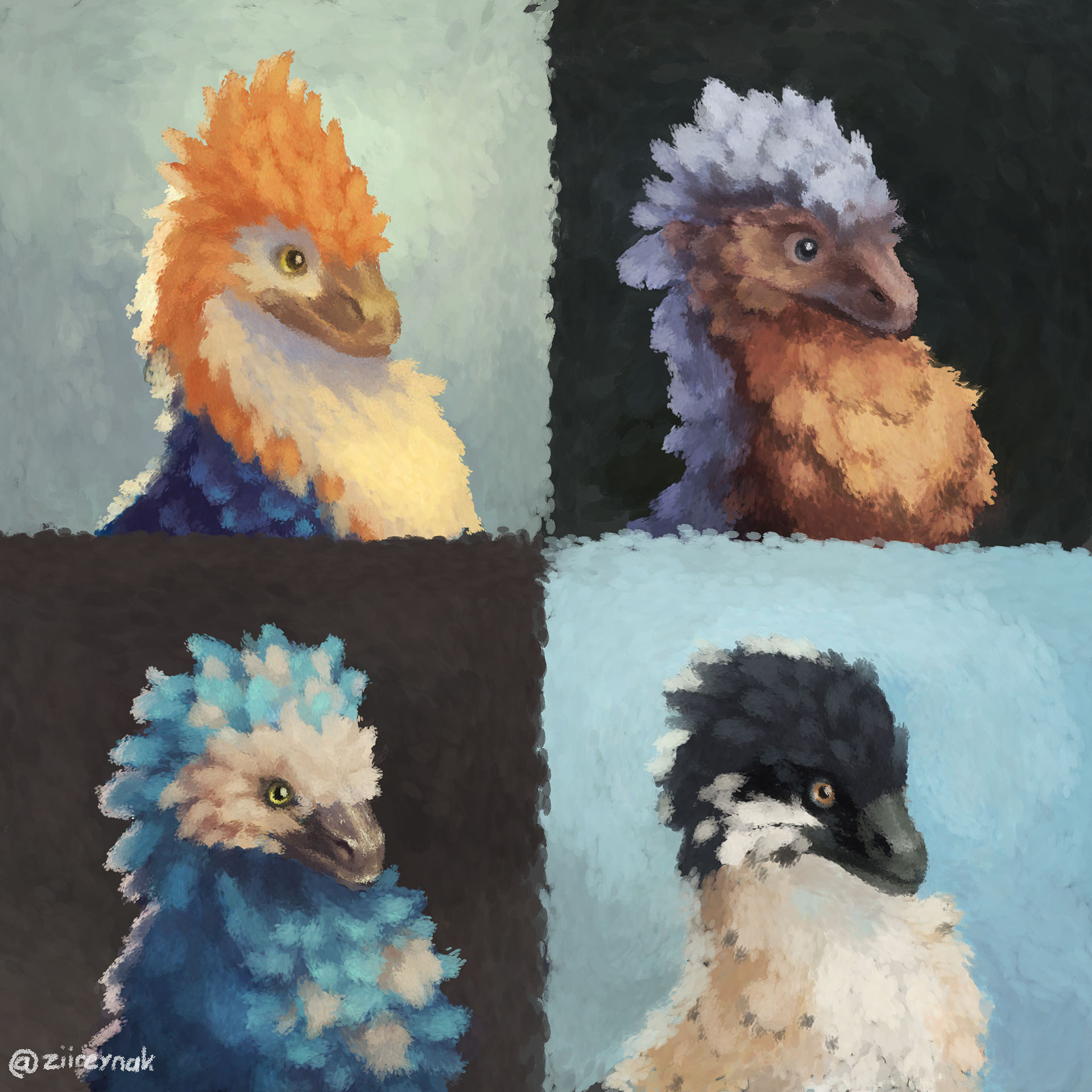 Fluffy Dino Portraits