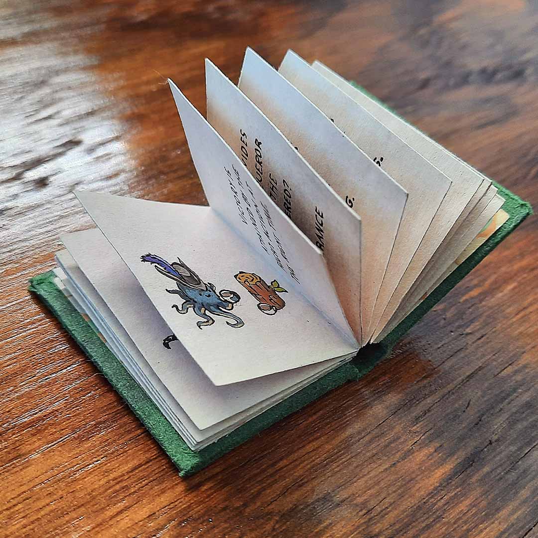 Miniature Crafts: Book Open 3/4 View