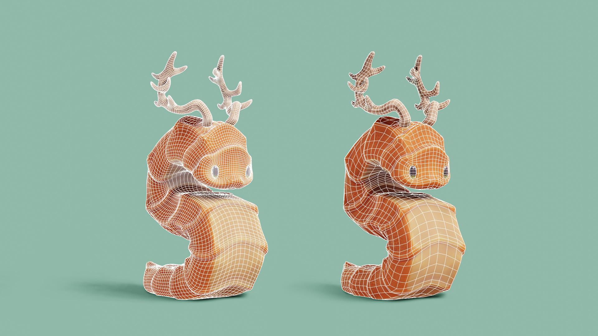 Orange Gummy Worm Wireframes