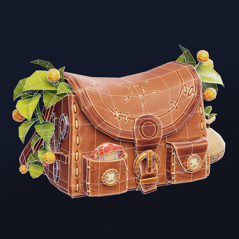 Satchel Wireframe (Square)