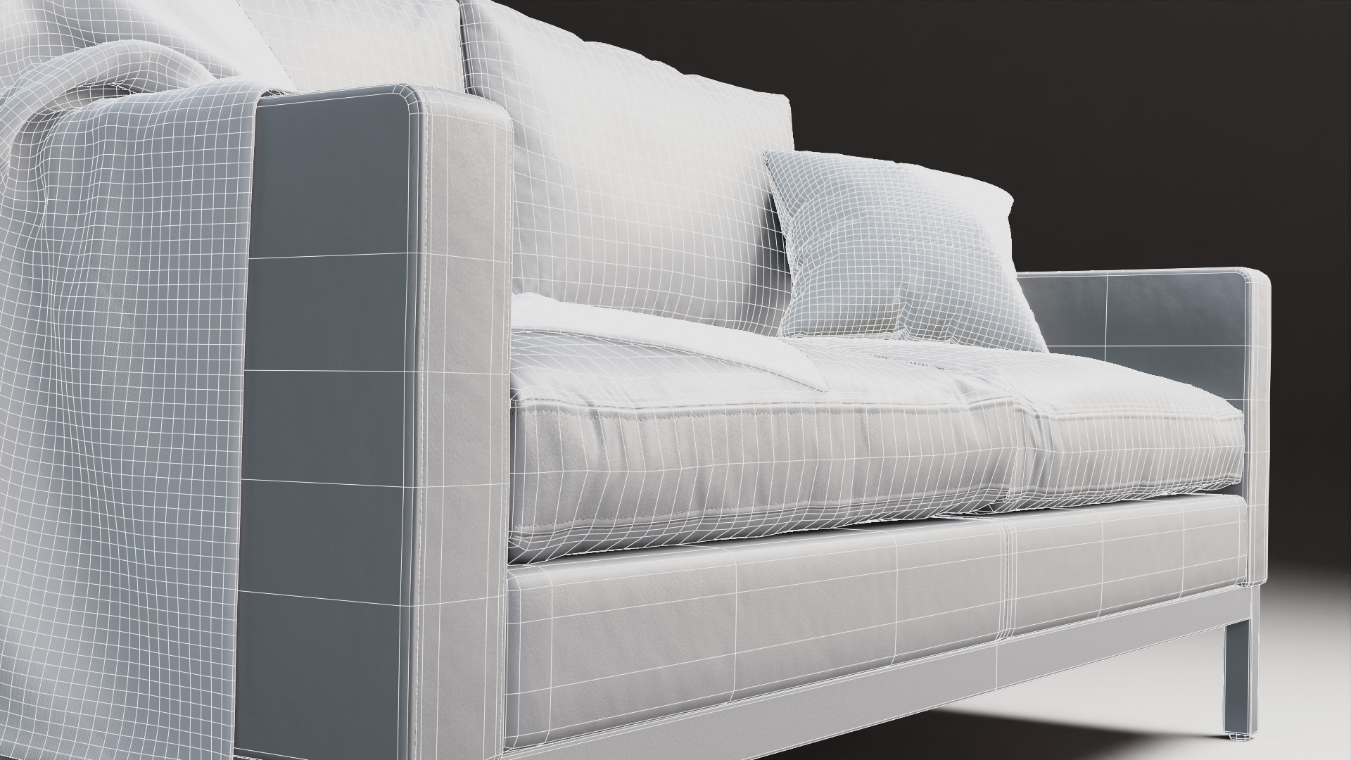 Sofa: Close-up Wireframe