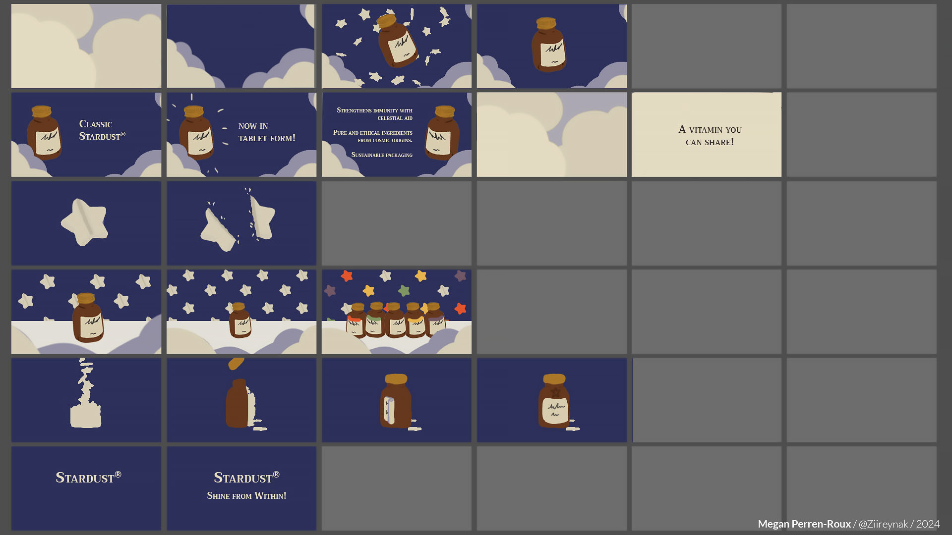 Stardust Tablets: Storyboard