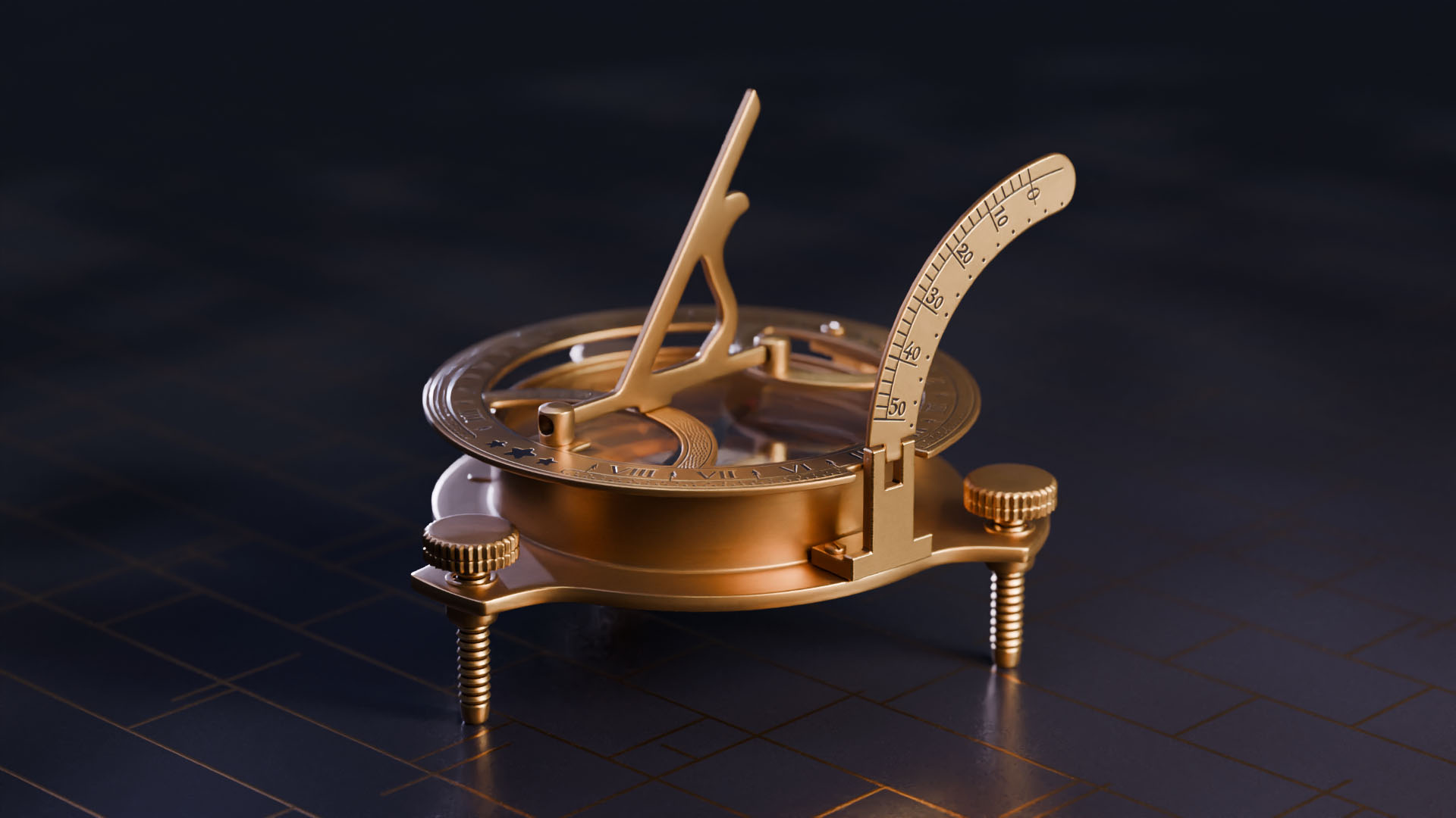 Sundial Compass Right View