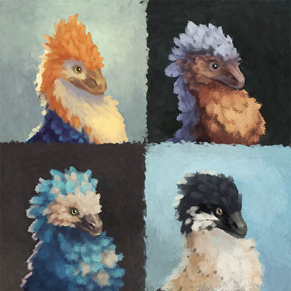 Fluffy Dino Portraits Thumbnail