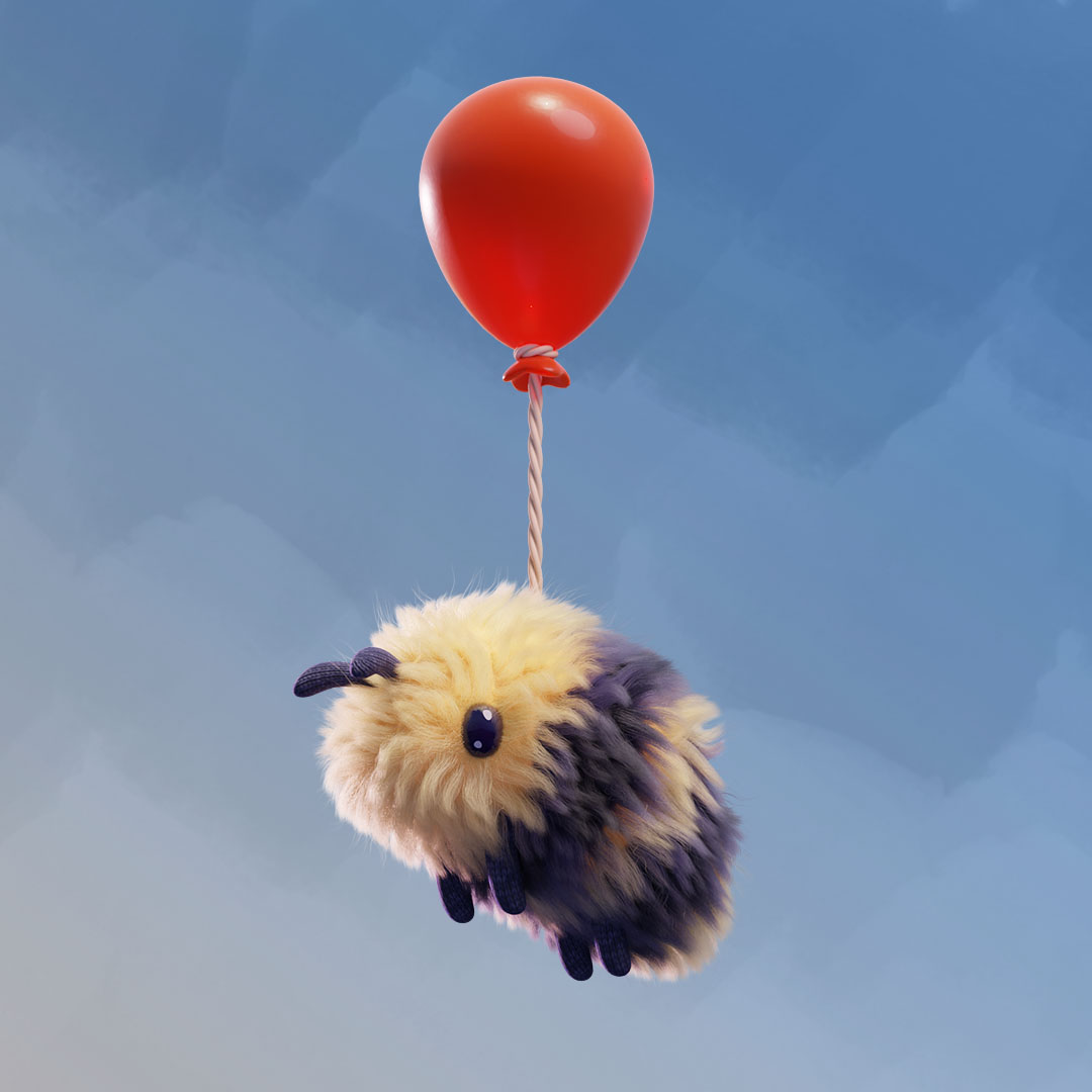 Wingless Flight: Blue Background